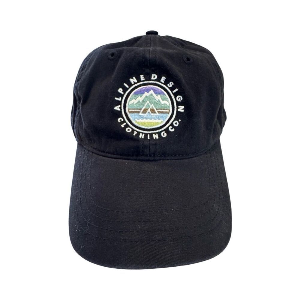 Alpine Design Clothing Co. Black Baseball Cap with Mountain Patch NWT - Picture 2 of 4